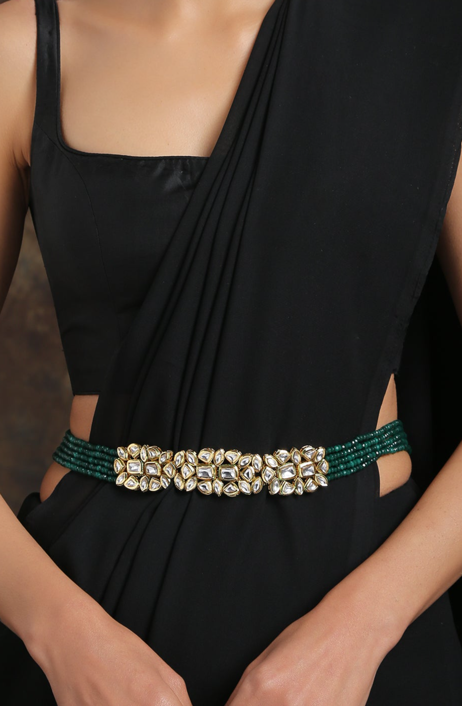 Kundan Waist Belt Jewelry Ezra Green Kundan Waist Belt – Paisley