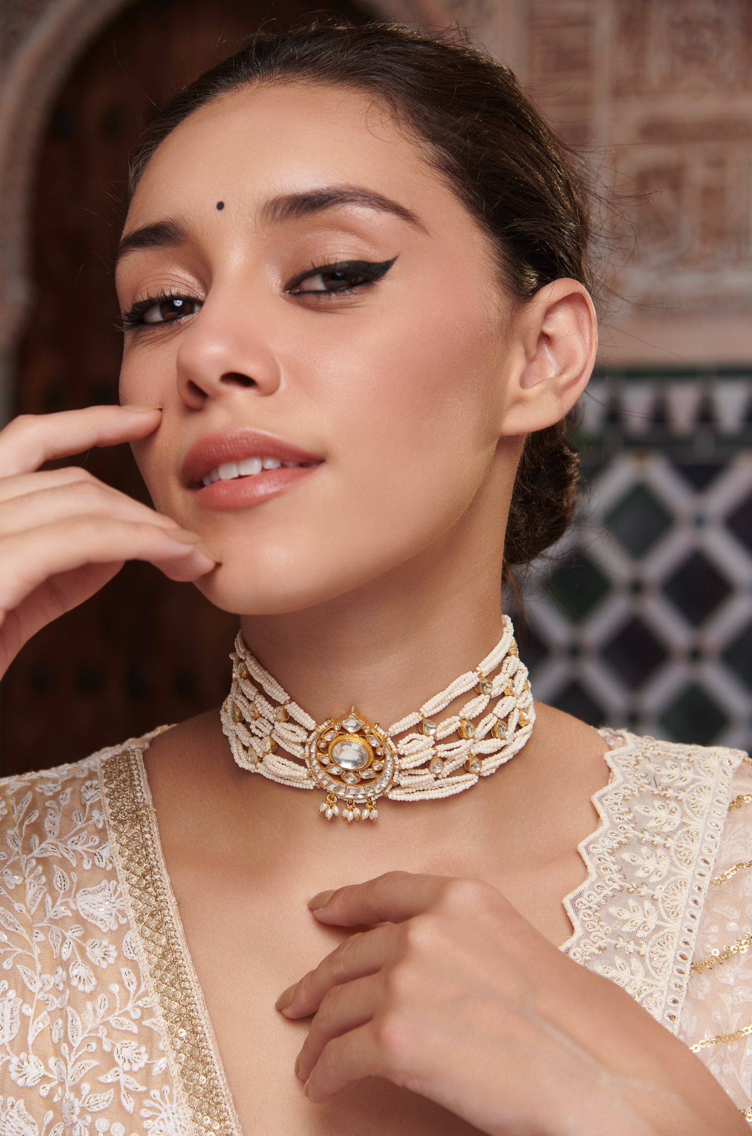 Ayesha Pearl Choker Necklace – Paisley Pop Shop