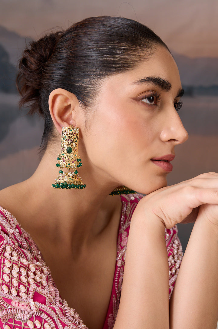 Ophelia Green Jadau Earrings