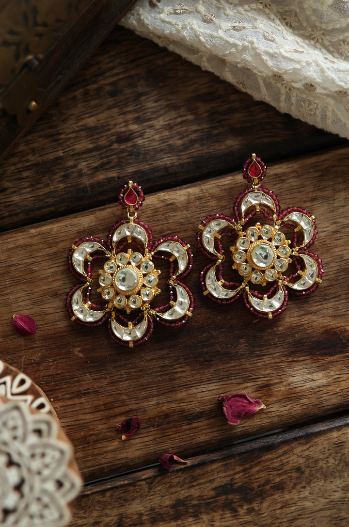 Kavya Floral Kundan Earrings