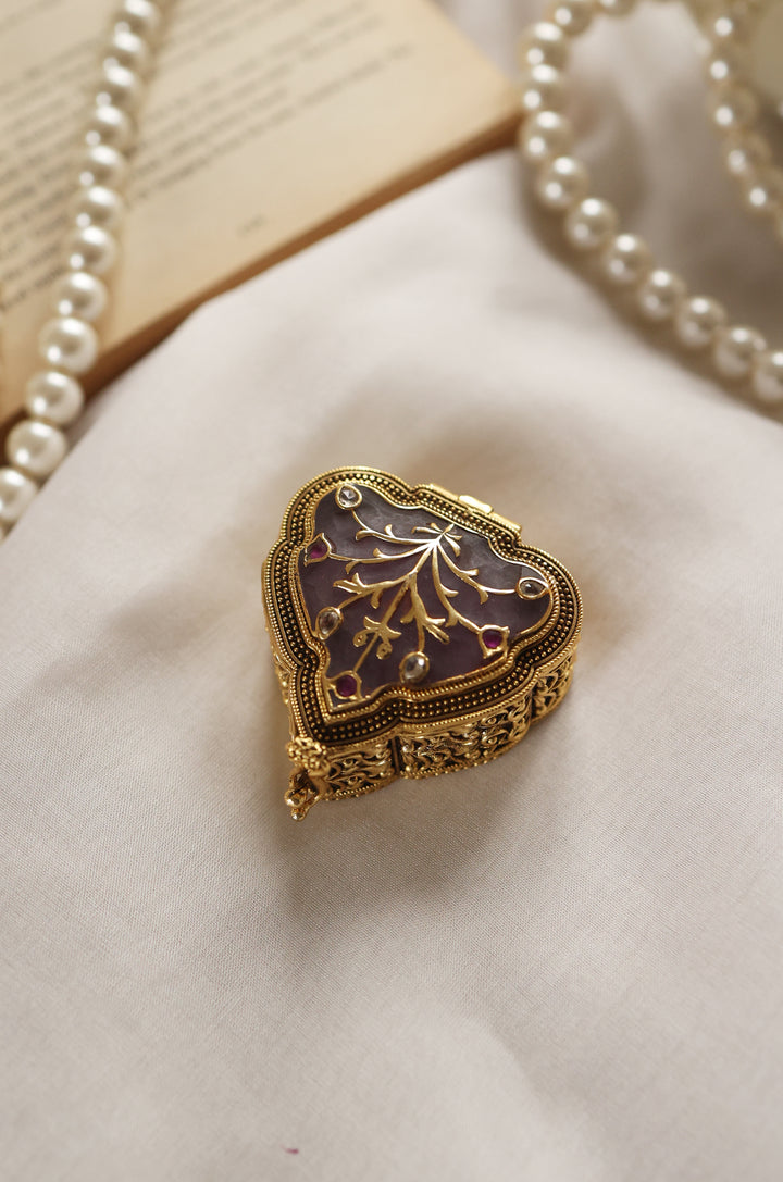 Vintage Purple Trinket Box