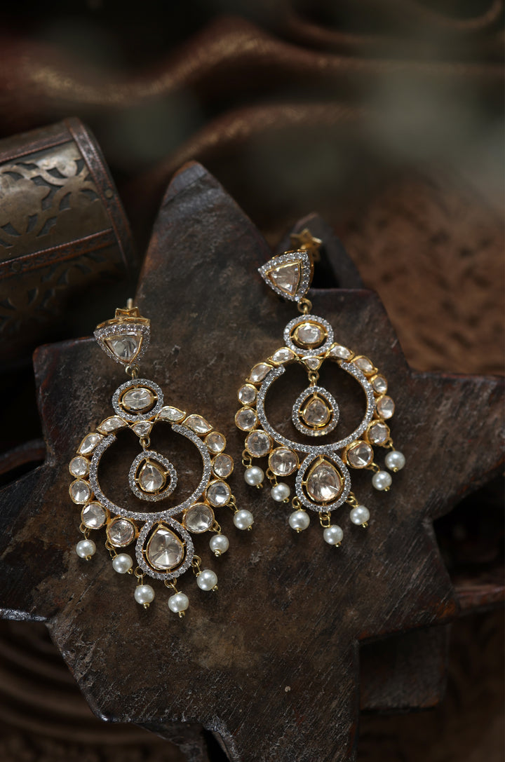 Girisha Polki Silver Earrings