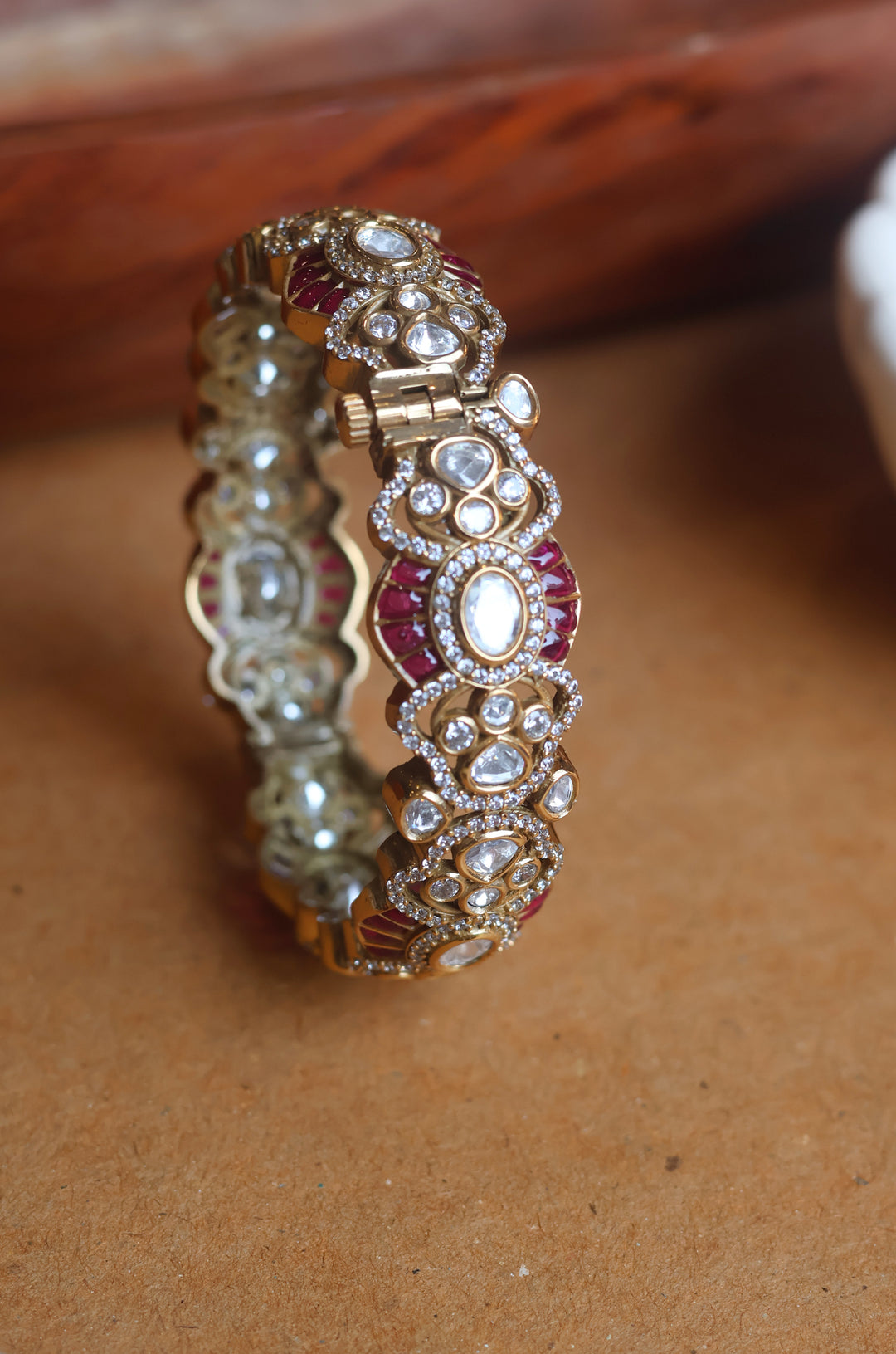 Ruhi Red Polki Bangle