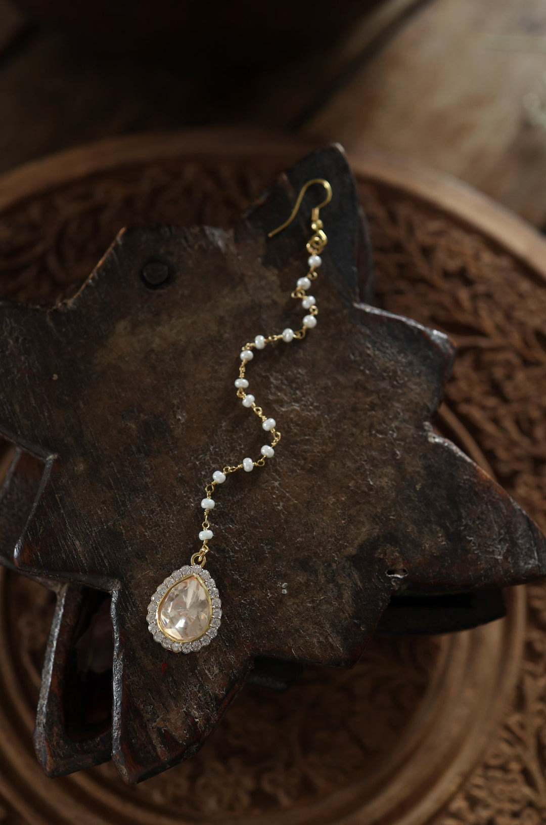 Amayra Polki Silver Maangtikka