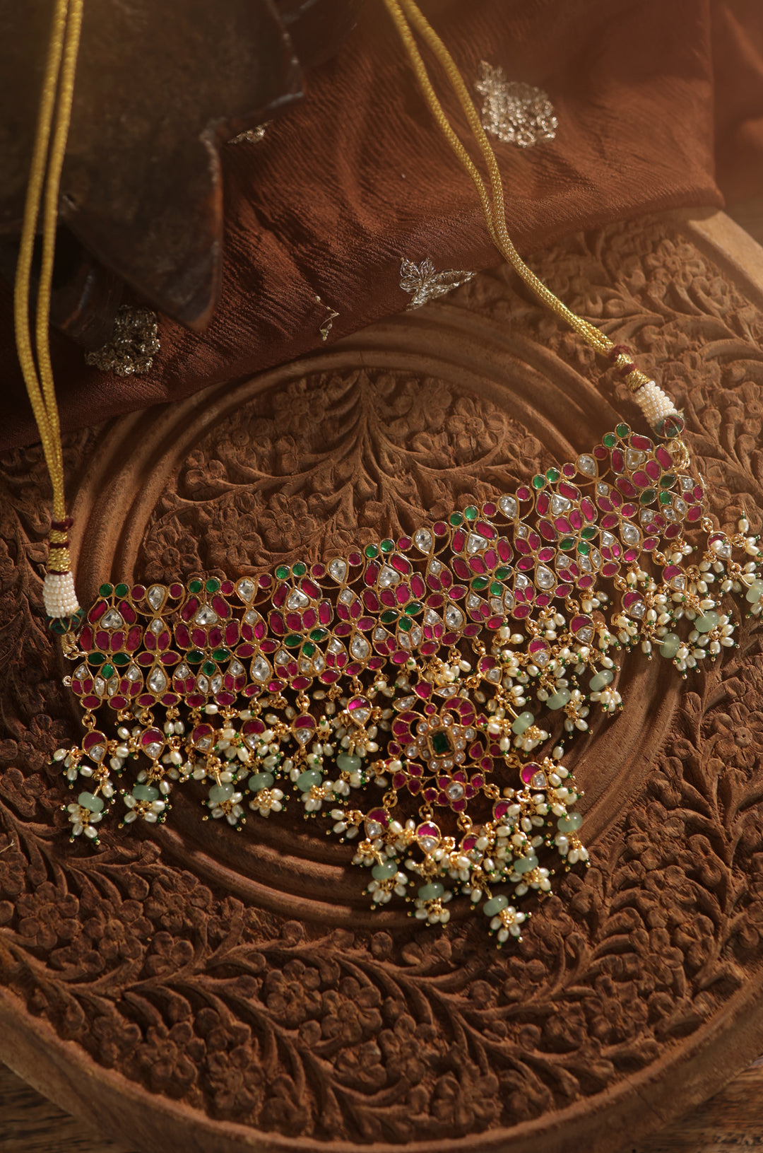 Rajasi Silver Kundan Necklace Set