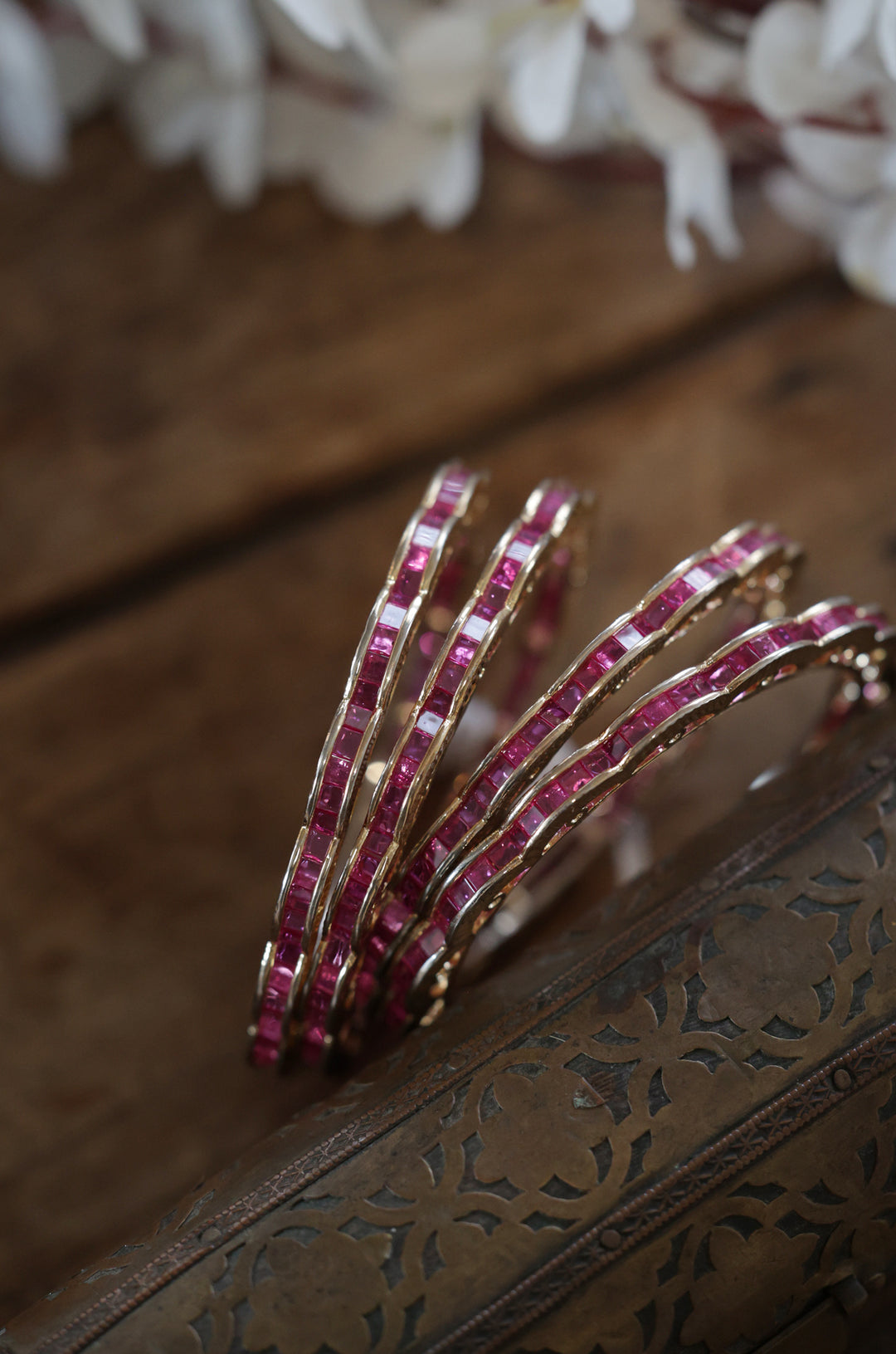 Iravati Red Bangles - Set of 4