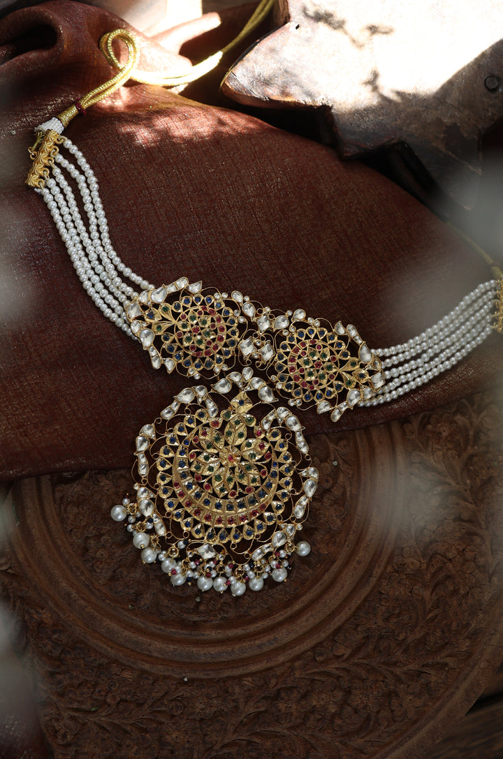 Deeza Kundan Silver Necklace