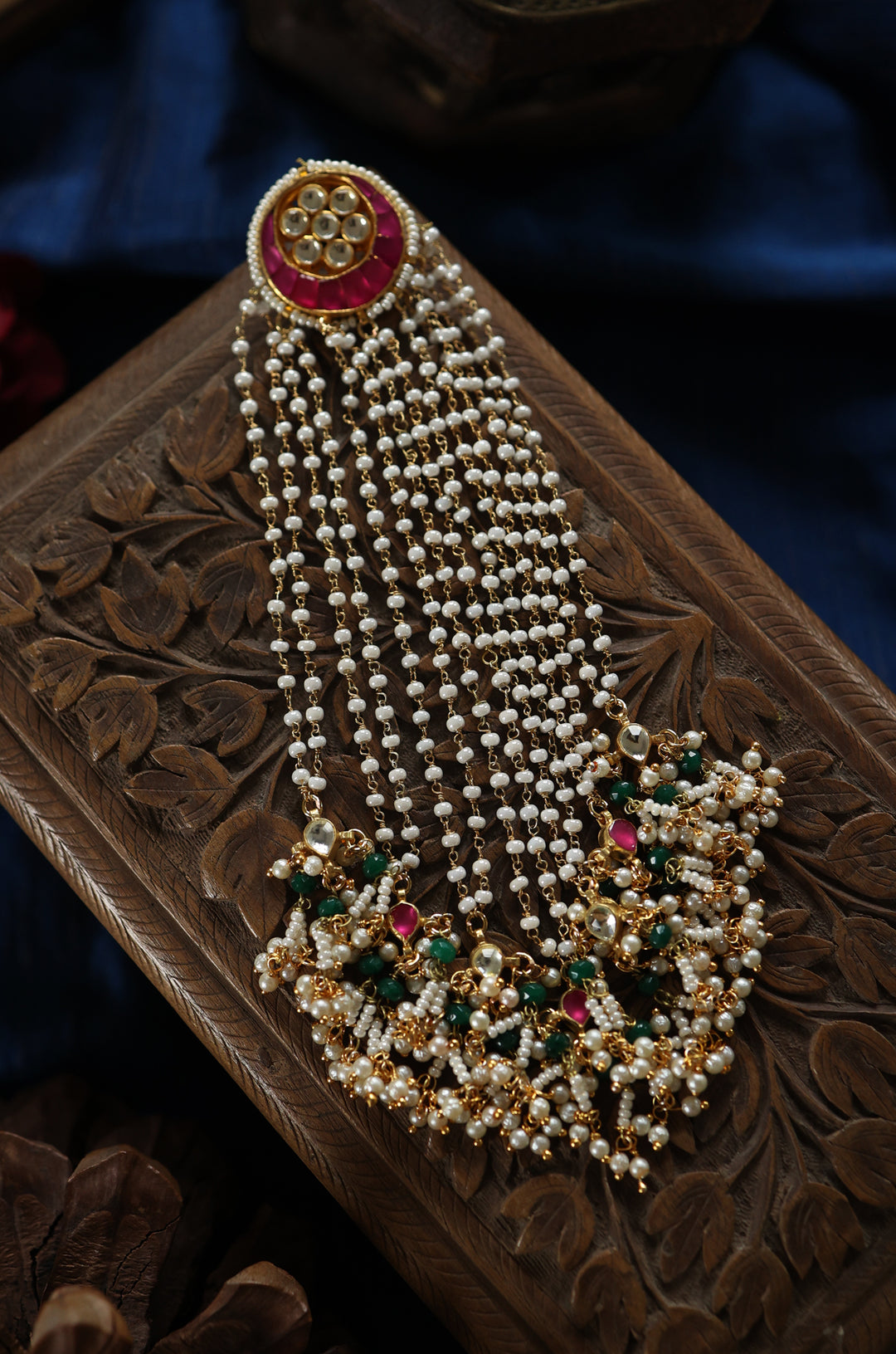 Kajri Kundan Braid Pin