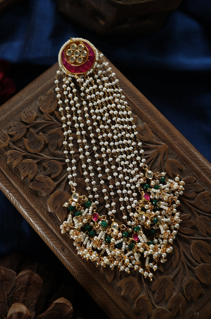 Kajri Kundan Braid Pin