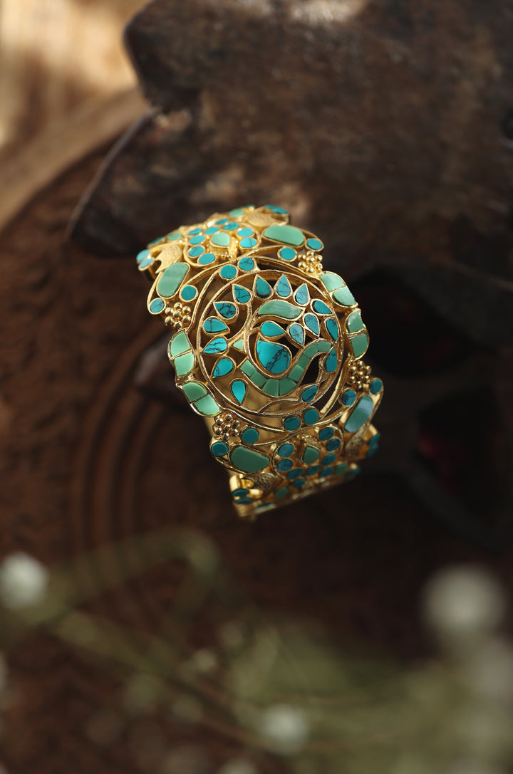 Netra Turquoise Silver Bangle
