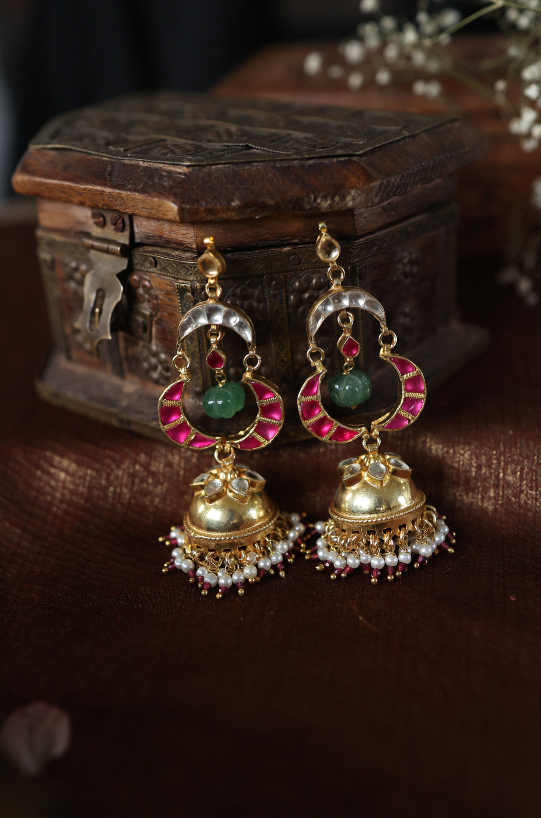 Amina Kundan Jhumka Earrings