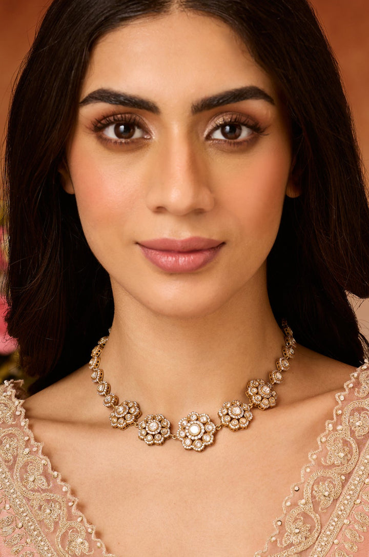 Miral Floral Polki Necklace