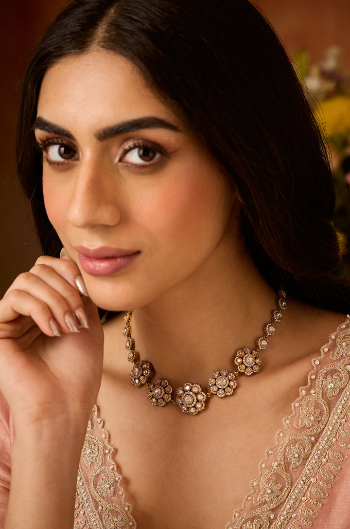 Miral Floral Polki Necklace