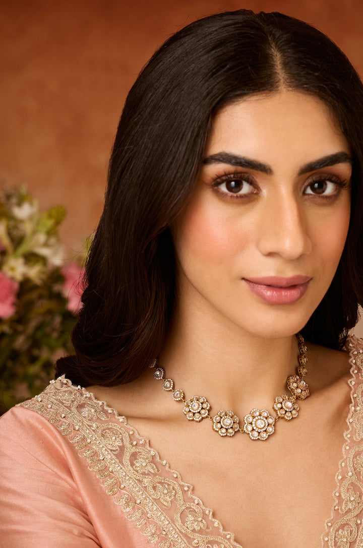 Miral Floral Polki Necklace