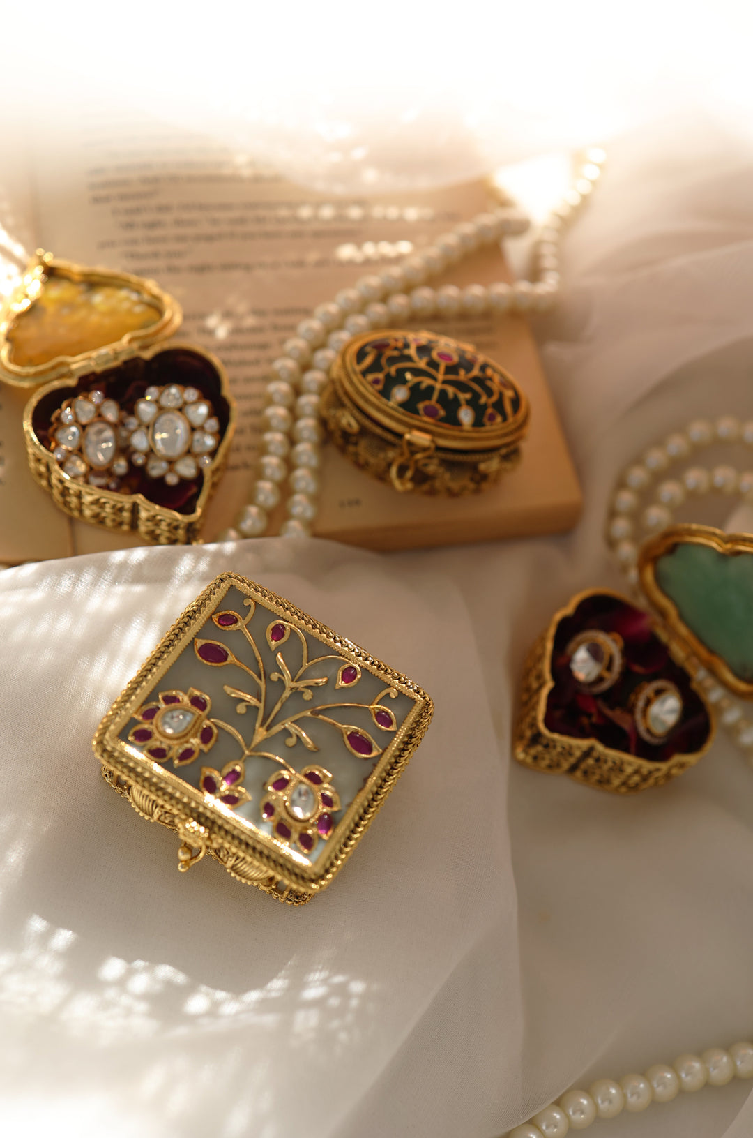 Vintage Yellow Trinket Box