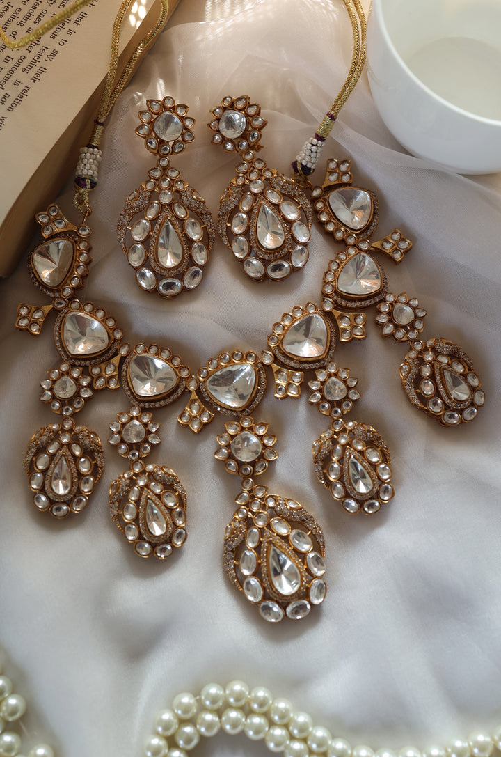 Zaina Uncut Polki Necklace Set