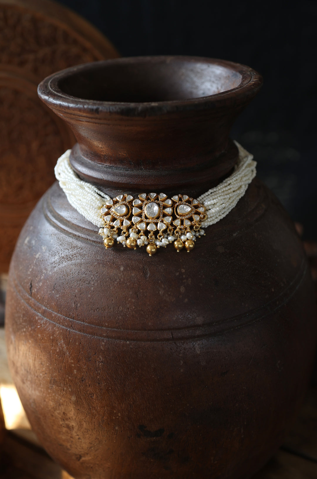 Tiyasi Polki Silver Necklace Set