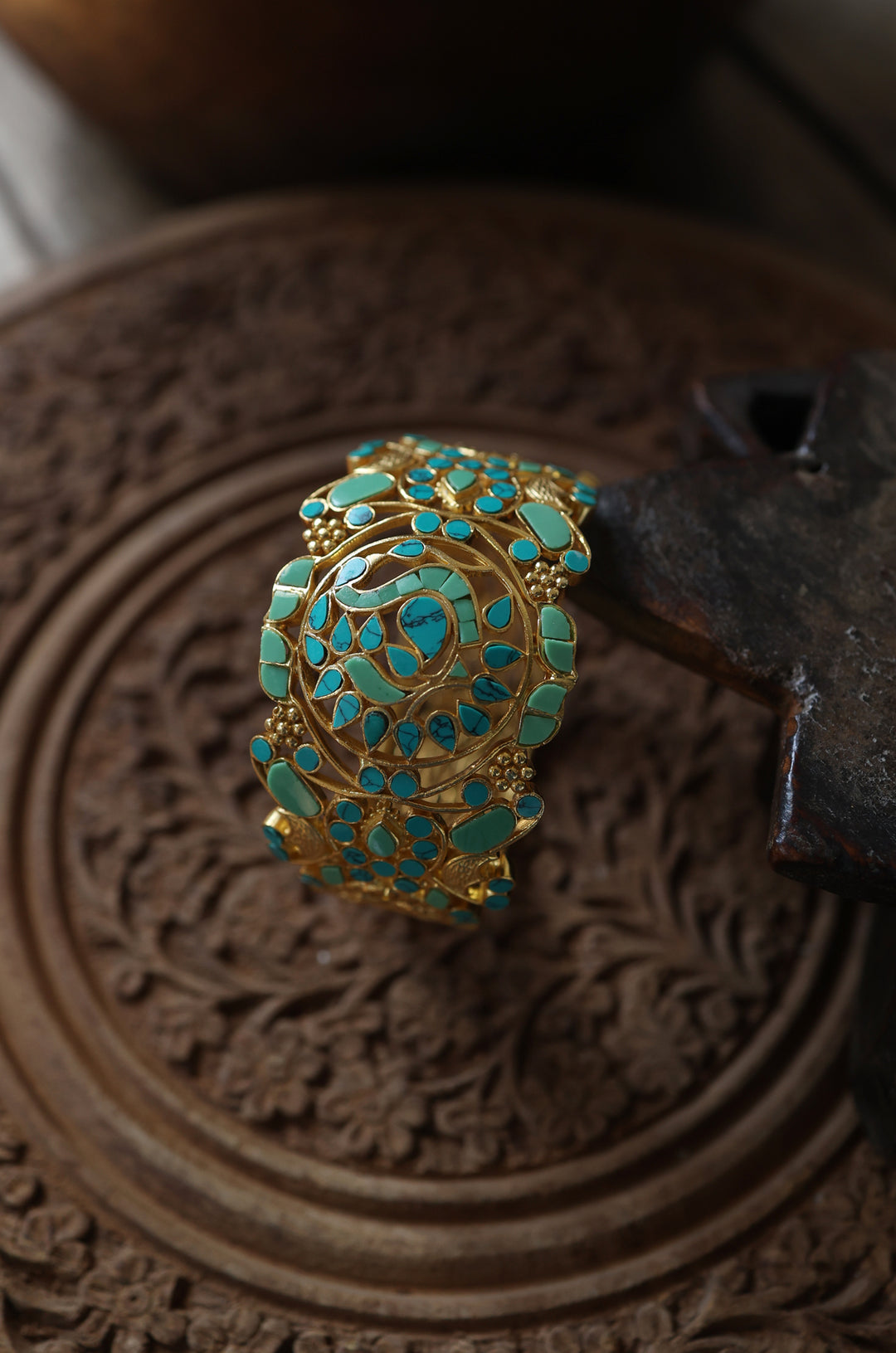 Netra Turquoise Silver Bangle
