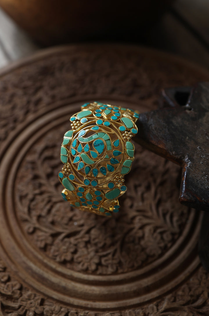 Netra Turquoise Silver Bangle