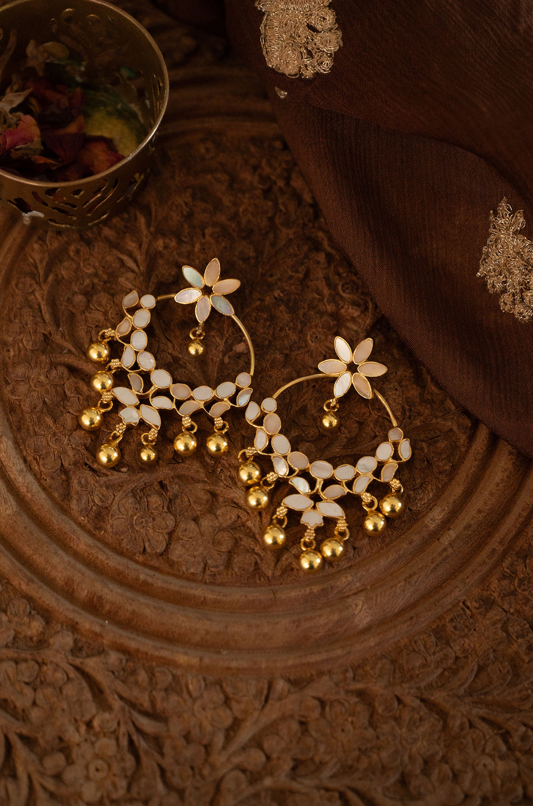 Shreyas Mother Of Pearl Chandbali