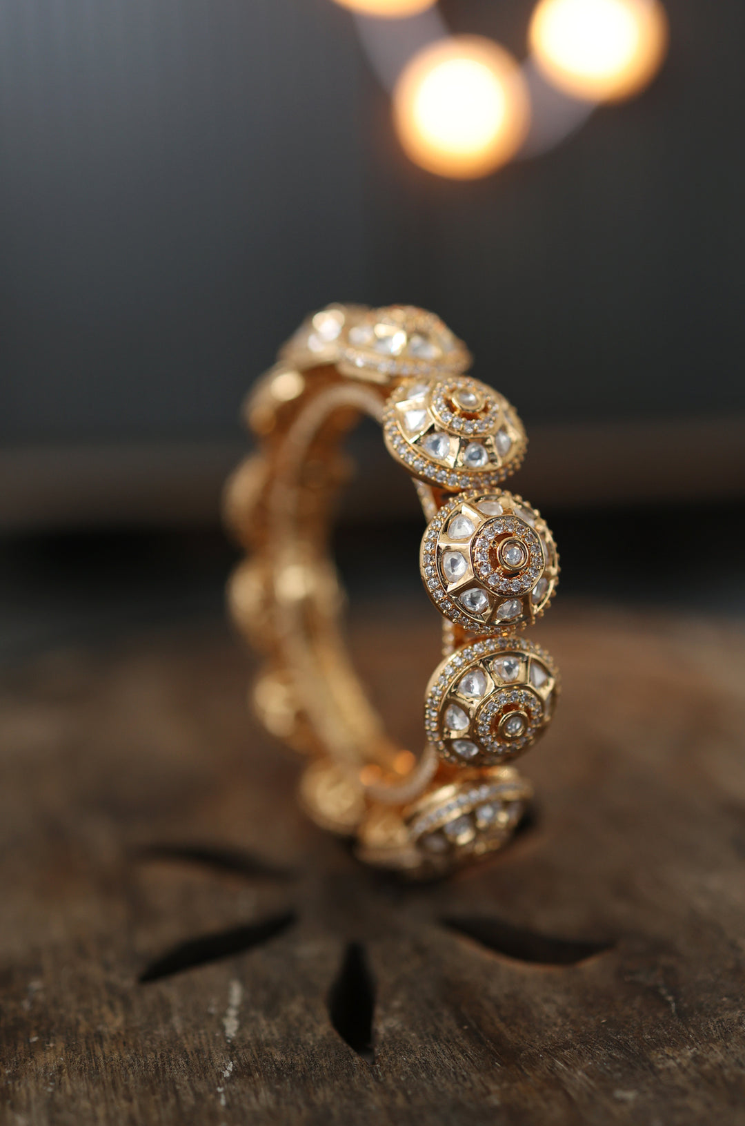 Hala Pearl Polki Pacheli Bangle
