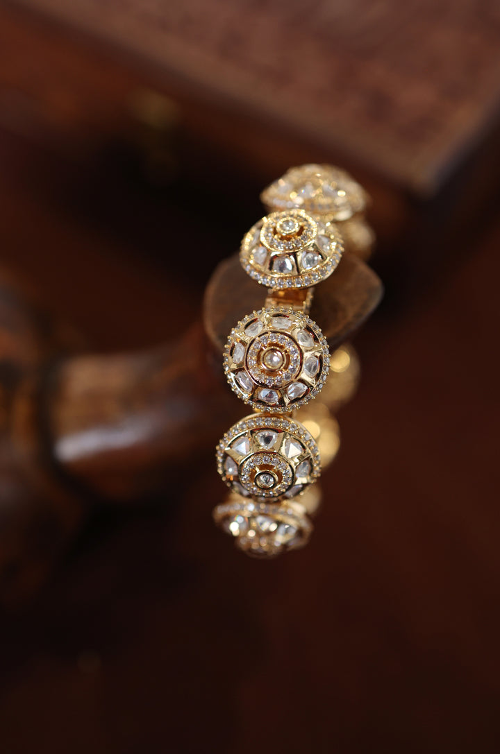 Hala Pearl Polki Pacheli Bangle