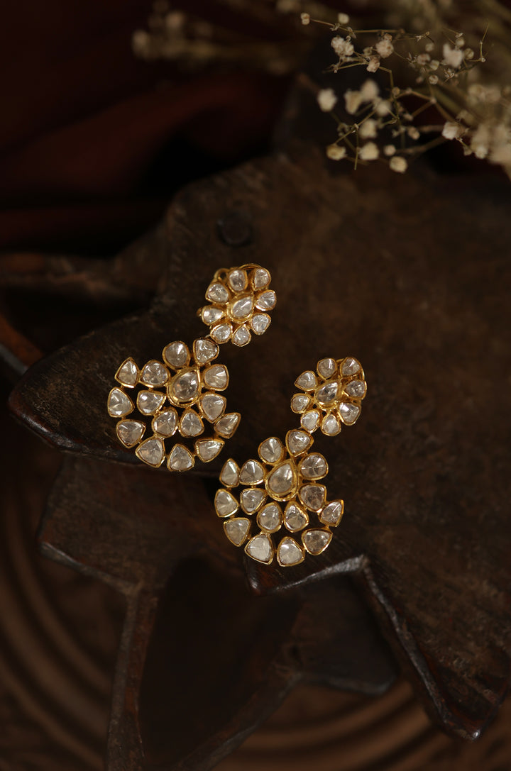 Aarini Polki Silver Earrings