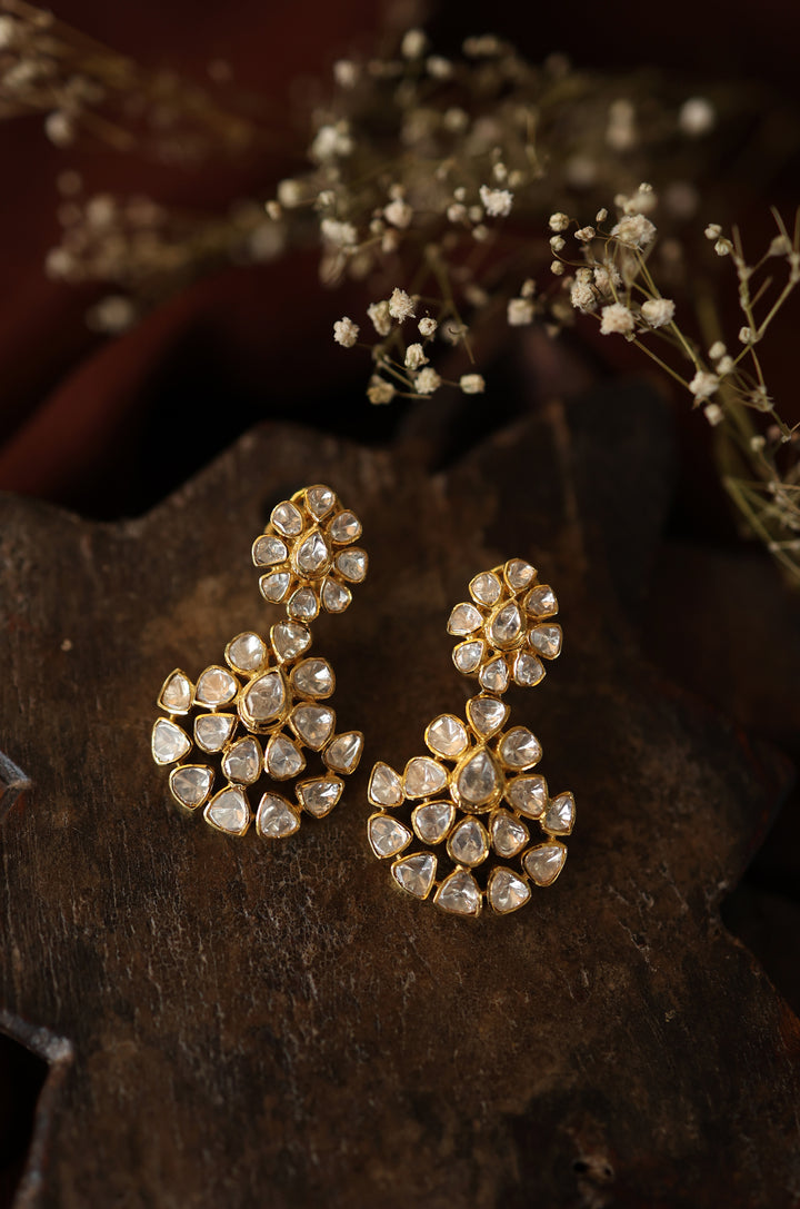Aarini Polki Silver Earrings