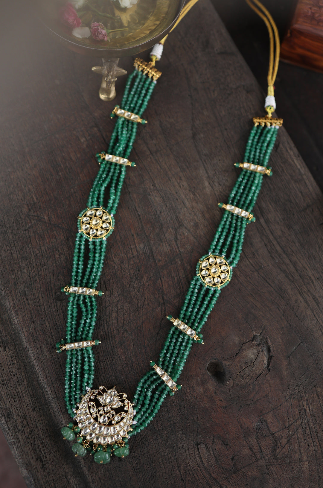 Salma Green Kundan Necklace