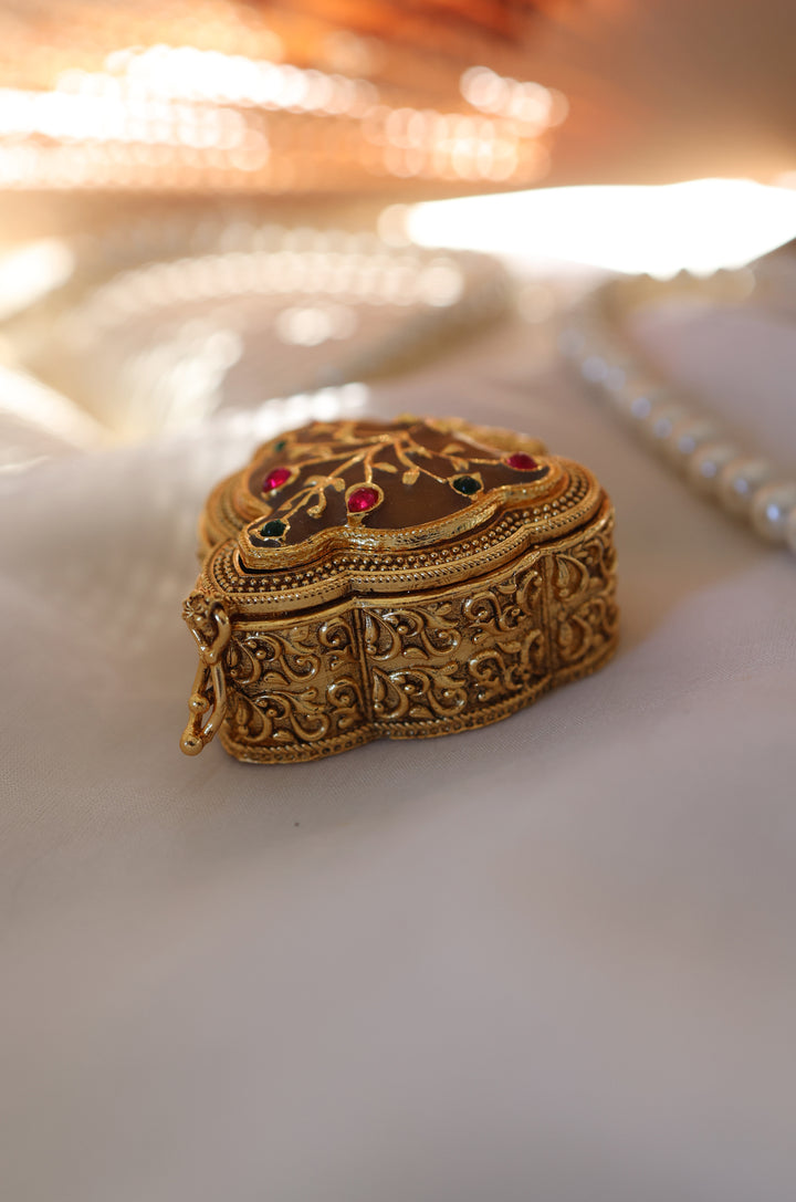 Vintage Gold Trinket Box