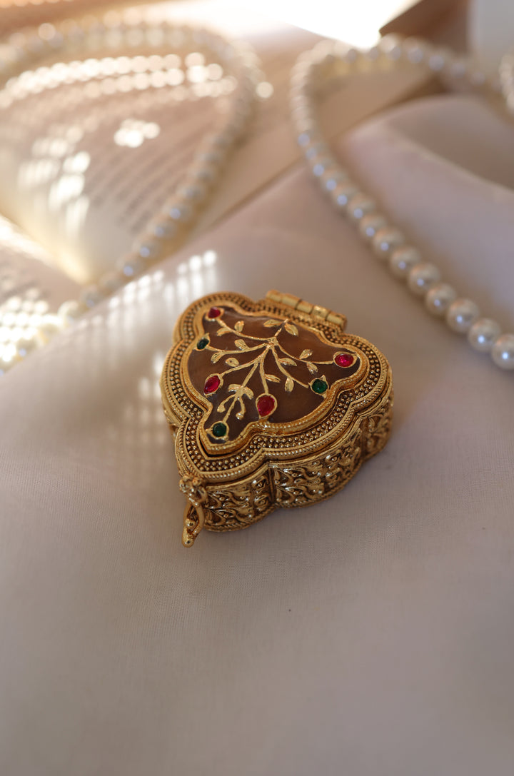 Vintage Gold Trinket Box