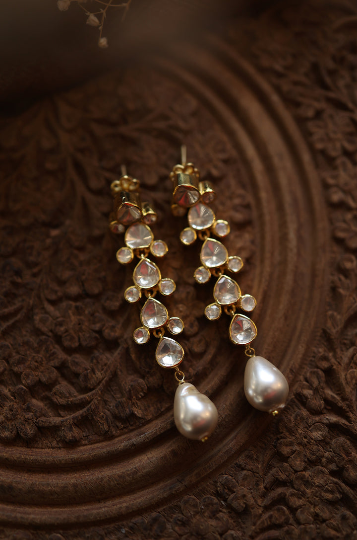 Vasilisa Polki Silver Earrings