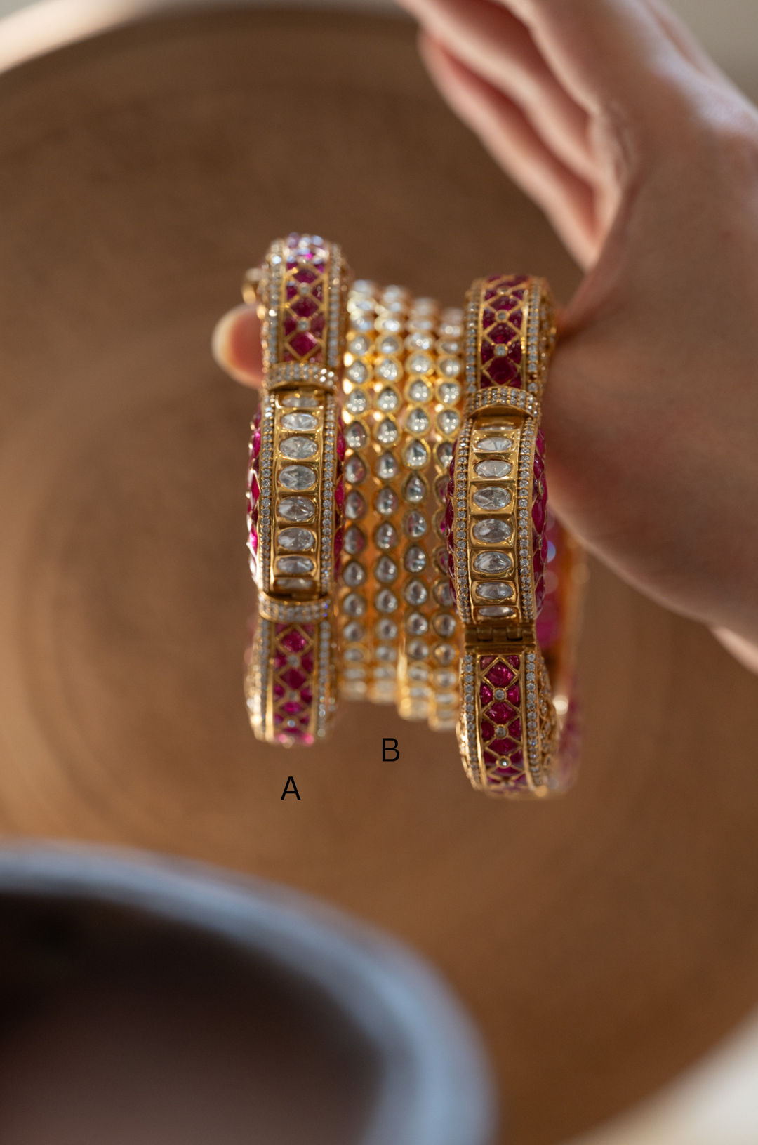 Sadhvika Polki Bangles