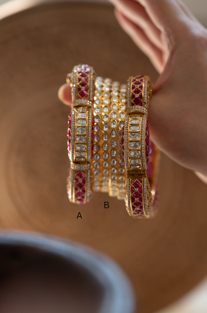 Sadhvika Polki Bangles