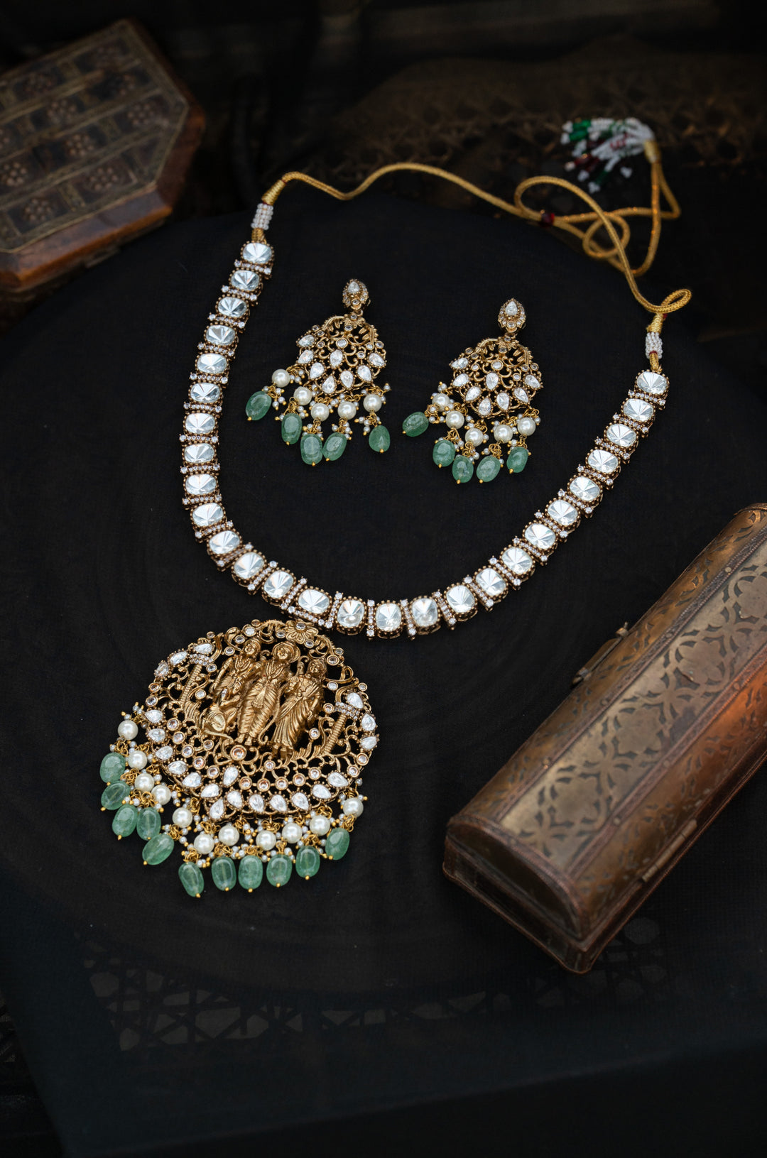 Zaeya Polki Ram Darbaar Necklace Set