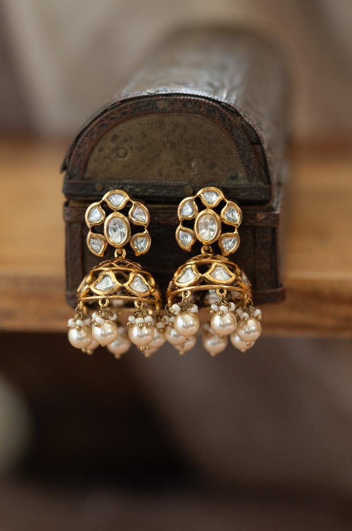 Gulnaar Polki Jhumka Earrings