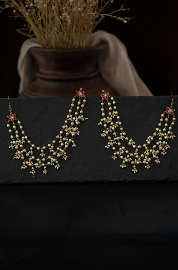 Orenda Pink Kaan Chain Earrings