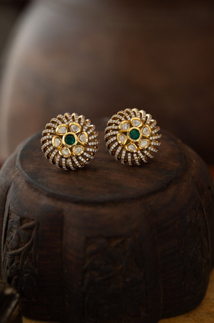 Zoya Floral Polki Studs