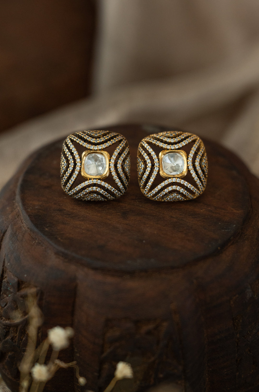 Zarmeen Polki Stud Earrings
