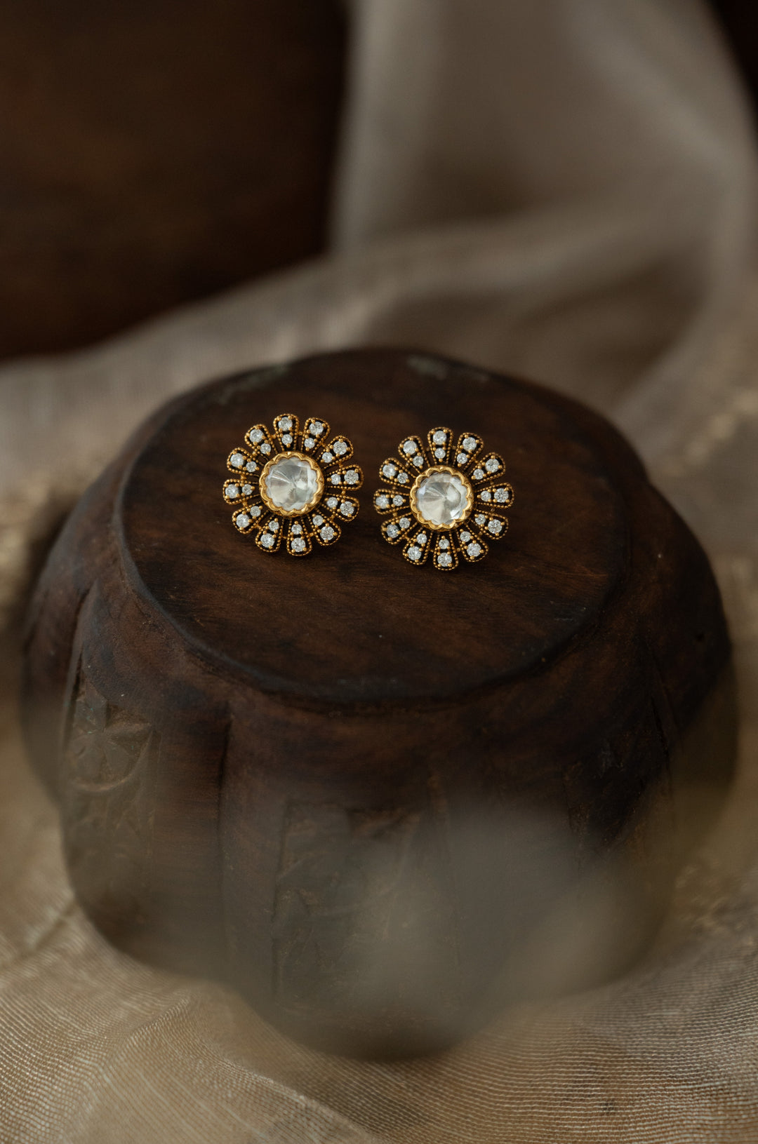 Aafreen Polki Stud Earrings