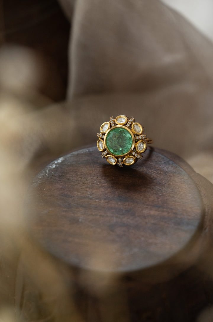 Rihana Mint Polki Ring
