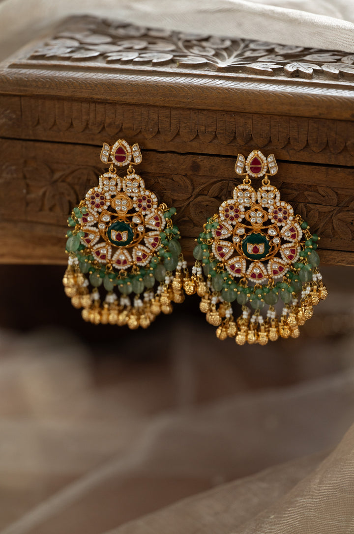 Shahbano Kundan Chandbali Earrings