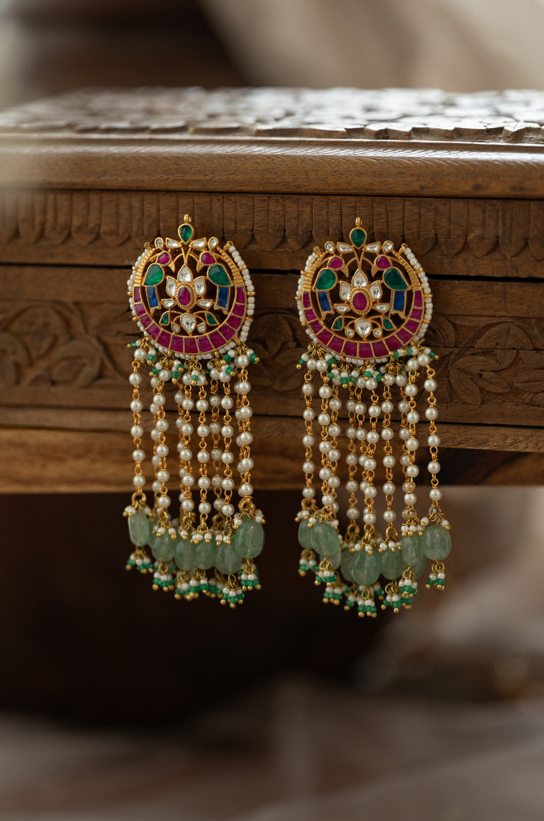 Inez Multicolored Kundan Earrings