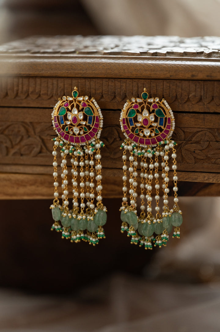 Inez Multicolored Kundan Earrings