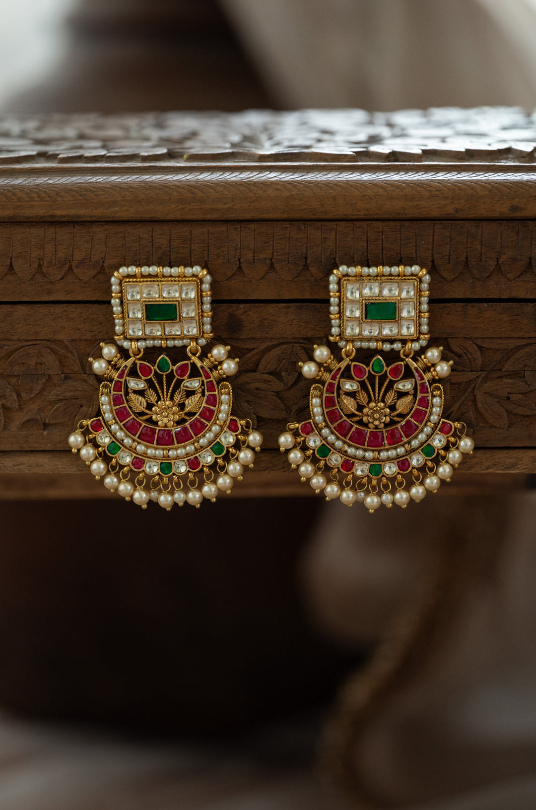 Varnika Multicolored Kundan Earrings
