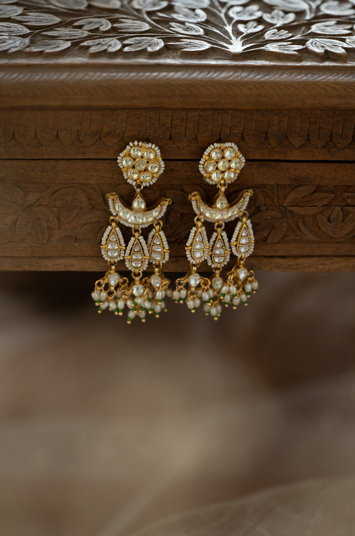 Samyukta Kundan And Pearls Earrings