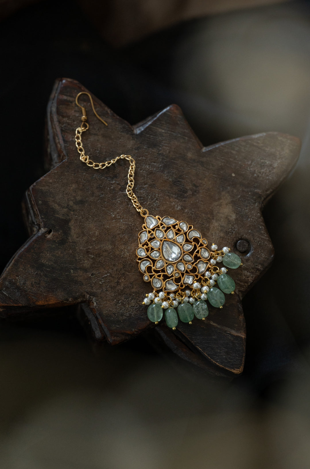 Harisha Mint Kundan Maangtikka