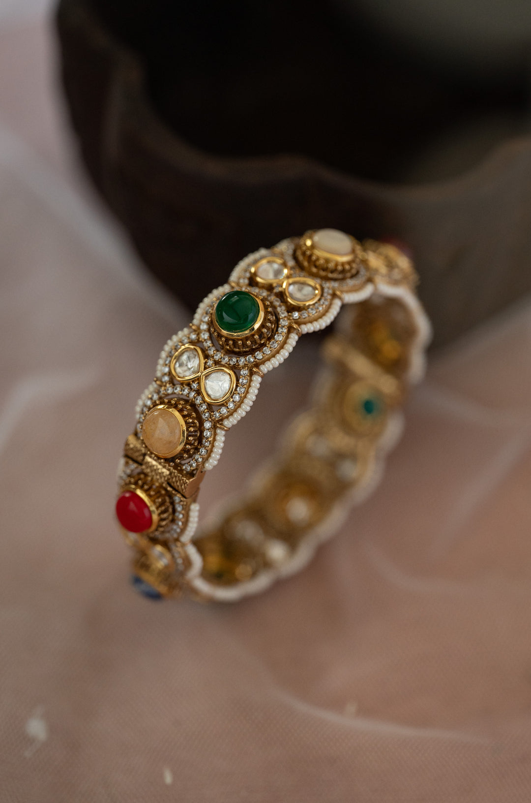 Shree Multicolored Polki Bangle