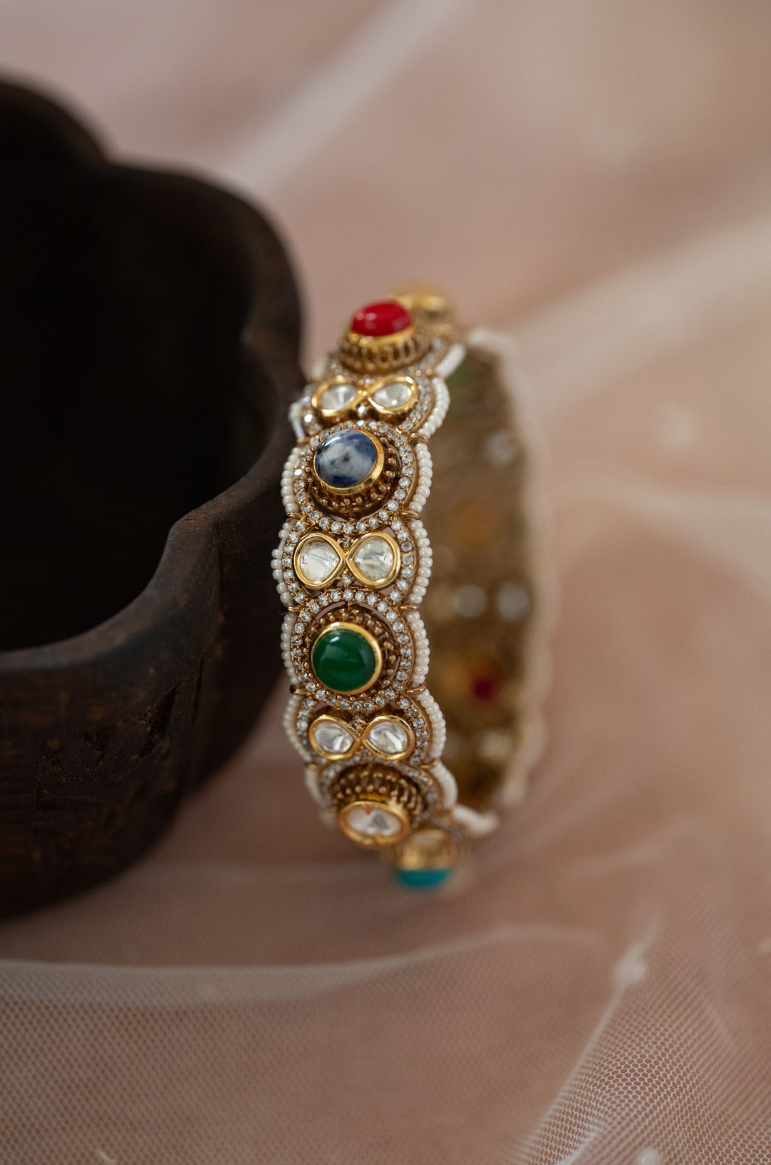 Shree Multicolored Polki Bangle