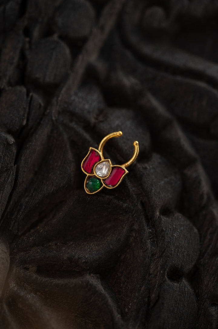 Dhriti Delicate Kundan Septum Ring